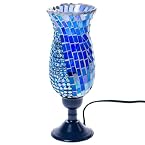 Blue and White Mosaic Table Lamp