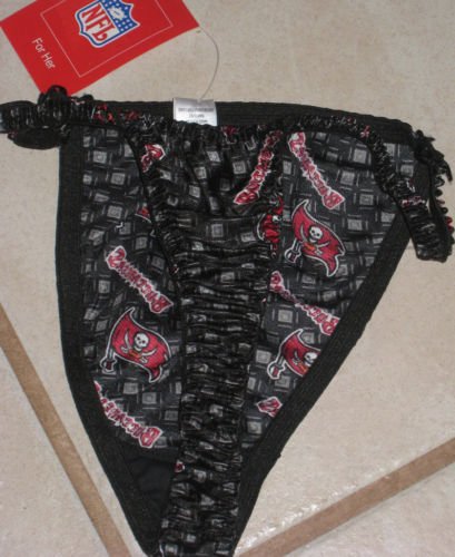 NFL Licensed Tampa Bay Buccaneers Women's Black Thong Underwear Size Large (7)