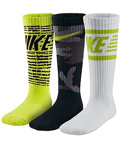 Boys Nike 3 Pack Crew Performance Socks