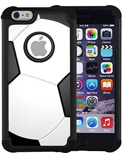 CorpCase iPhone 6 Plus Case / iPhone 6S Plus 5.5 Inch Case - Soccer / Hybrid Unique Case With Great Protection