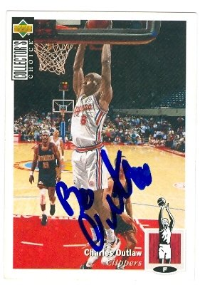 Charles Bo Outlaw autographed Basketball Card (Los Angeles Clippers) 1994 Upper Deck #361