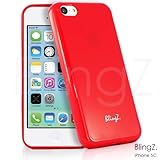 TheBlingZ.® New TPU Gel Jelly Rubber Silisone Slim Skin Phone Case Cover For iPhone 5C - Red