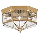 Sea Gull Lighting 7662-02 4-Light Hall and Foyer Ceiling Fixture, Clear Beveled Glass Panels and Polished Brass