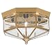 Sea Gull Lighting 7662-02 4-Light Hall and Foyer Ceiling Fixture, Clear Beveled Glass Panels and Polished Brass