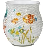 Creative Bath Rainbow Fish Resin Waste Basket, Multi-Color