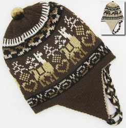 Handmade Reversible Alpaca Natural Fiber Hat - Famous Chocolate (Men/women)