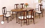 Pair of Cherry Finish Queen Anne Dining Side Chairs