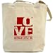 Canvas Tote Bag Beige  Love Australian Cattle Dog  Dog