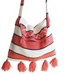 Handmade Artisan Alpaca Natural Fiber Lightweight Tote/Purse - Andean Coral (Women/teens/girls)