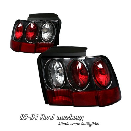 BRAND NEW BLACK HOUSING 1999-2004 / 99 00 01 02 03-04 FORD MUSTANG ALTEZZA TAIL LIGHT LAMP PAIR