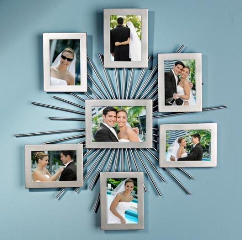 METAL PHOTO COLLAGE PICTURE FRAME WALL ART WALL DECOR