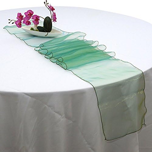 LingStar Premium Quality 30x275cm Sheer Organza Table Runner Wedding Party Home Decoration Lime Green 10 pcs