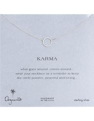 Dogeared Simple Karma Necklace, Sterling Silver
