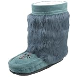 Manitobah Mukluks Women's Half Muk Fur Boot,Teal,7 M US