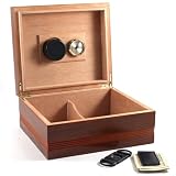 OAK GIFT SET CIGAR HUMIDOR with Cutter & Money Clip
