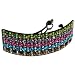 Large Black With Multi Color Crystal 4" Hair Barette Clip