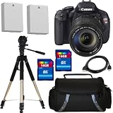 Canon T3i 18 MP CMOS Digital SLR Camera and DIGIC 4 Imaging with EF-S 18-135mm IS f/3.5-5.6 Standard Zoom Lens + Canon LP-E8 Equivalent Replacement Battery (2Pcs) + 16GB SDHC Memory (2Pcs)+ Deluxe Case + Aluminum Tripod + HDMI Cable