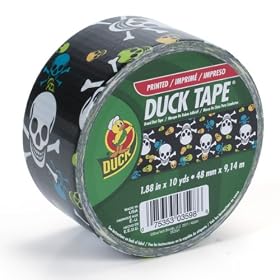 Duck Brand 280438 1.88-Inch by 10 Yards Skulls Printed Duct Tape, Black/Multi, 6-Pack: Home Improvement