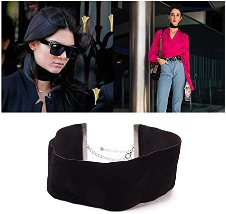 Punk Black Plain Velvet Ribbon Wide Make Choker Necklace Gothic Handmade Jewelry