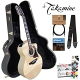 Takamine G Series EG523SC-12 Jumbo Cutaway 12-String Acoustic Electric Guitar Kit. Includes Planet Waves PWS-100 Strap, Planet Waves PW-CGT-10 Cable, DAddario EJ16 Strings and Planet Waves/GO-DPS 16 Pick Sampler & MBT Hard Case
