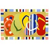Multi-Colored Sandals FlipFlops JellyBean Accent Rug