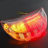 12V Clear Lens LED Integrated Turn Signal Stop Brake Tail Light For Honda CBR600... by OEM