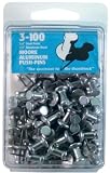 ALUM PUSH PINS 3/8 PT BX/100
