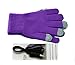 BicycleStore® 1 Pair Bluetooth Talking Glove Touch Screen Gloves Winter Warmer for Men Women Built-In Speaker and Microphone Hand Gesture for Creative Answer (purple)