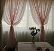 Pair of "My Rose" Embroidery Cotton Curtain 58"x98"
