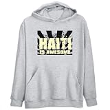 Hoodie Mens Heather Gray  Haiti is awesome  Countries