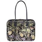 Mango Tango Polyester Brocade Slimline Laptop Bag - Black (17")