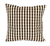 Wabi Sabi Black and Tan Check Pillow