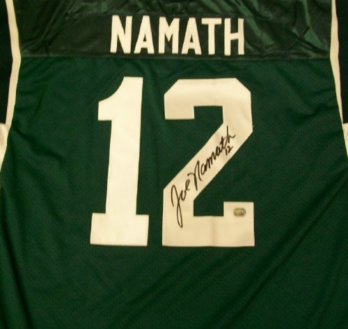 MLB New York Jets Joe Namath Green/White Autographed Jersey