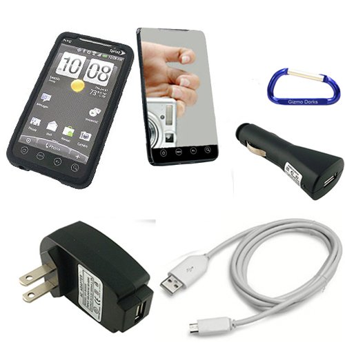 Gizmo Dorks 6 Piece Silicone Combo Pack (Black) for the Sprint HTC EVO 4G