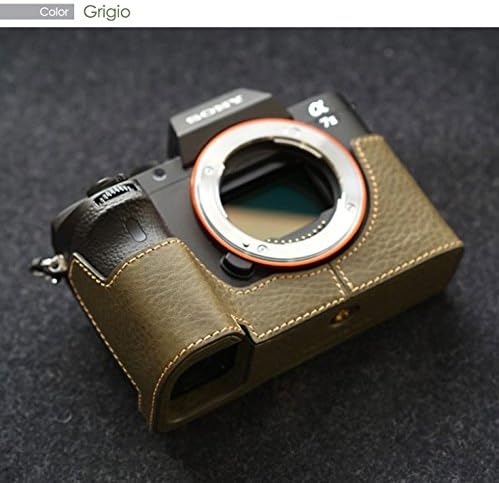 Dignis Padro Sony a7II / a7R II Half Leather Case With Free Gift (Hood Protector) in Grigio