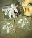 Glass Coaster Set - Calla Lily Flower Design, 36