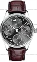 IWC Portuguese Perpetual Calendar 18kt White Gold Brown Mens Watch IW502218