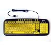 Geemarc Großschrift-Tastatur Yellow XXL - USB Tastatur mit grossen Tasten