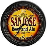 SANJOSE 'S Beer and Ale Cascading Pub Wall Clock