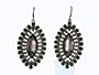 Hematite Tone Sapphire Crystal Dangle Earrings