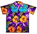Funky Hawaiian Shirt, Bigflower, Purple, XL
