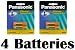 Panasonic Original Ni-MH Rechargeable Batteries (2 Packs of 2) for the Panasonic KX-TGA935B, KX-TG9341T, KX-TG9342T & KX-TG9343T Digital Cordless Phone System