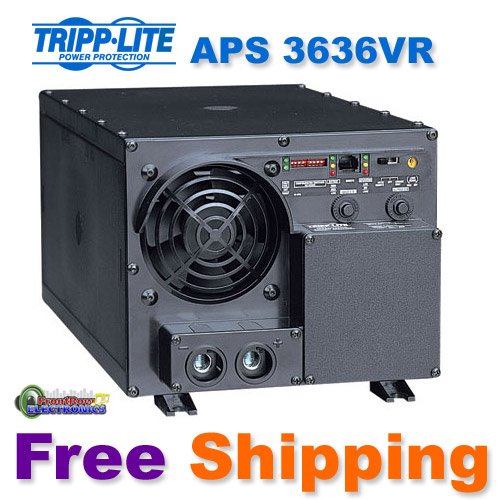 Tripp Lite APS3636VR 3600W 36V DC to AC Inverter with Automatic Line-to-Battery 30-Amp Charger