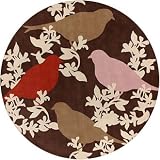 Thomas Paul Goldfinch Tufted Rug GCTP - 8' Round - Chocolate/Persimmon