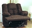 Swivel Recliner Sofa Chair Chocolate Microfiber