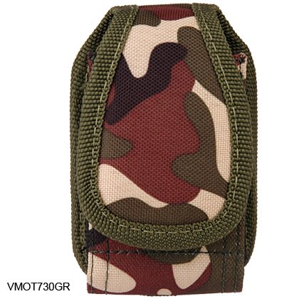 Green Army Military Camouflage Vertical Pouch Carry Case with Heavy Duty Metal Clip for BlackBerry 8220 8230 Pearl Flip, LG enV2 VX9100 VX-9100, GD710 GD-710 Shine II 2, LX610 LX-610 Lotus Elite, Motorola i410, i9 Stature, V750 Adventure, V950 Renegade, Samsung M630 Highnote, U750 Alias 2 II, Sanyo 3810 Mirro, Sony Ericsson TM506 TM-506, ZTE C70 Essenze
