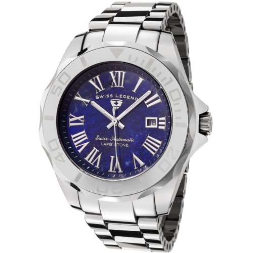 Swiss Legend Men's 18010A-33L Tungsten Collection Automatic Blue Lapis Stone Dial Watch
