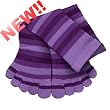 Feelmax Basic Cotton Toe Socks 3 color Violet Ladies shoe size 5 - 8