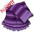 Cotton Socks Feelmax Basic Toe Socks Ladies Shoe Size 8.5 - 11 3 Color Violet Stripe