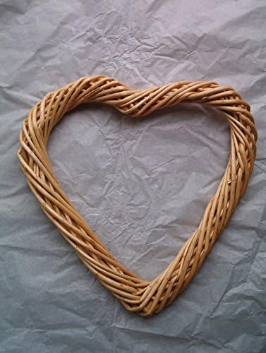 Treasure Island Wicker Heart Wreath, 13.5" x 13"